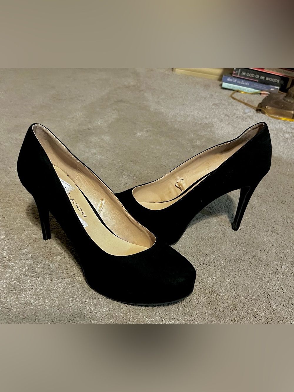 Chinese Laundry Black Suede High Heel Pumps